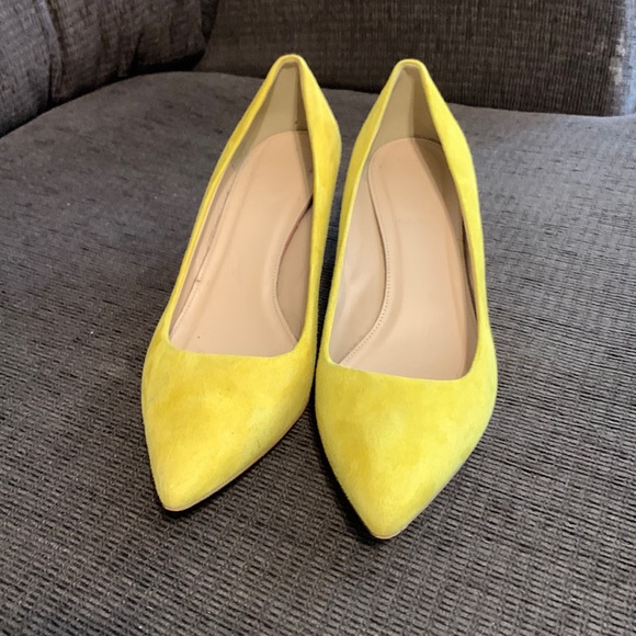 J. Crew Shoes Jcrew Ladies Yellow Kitten Heels Poshmark